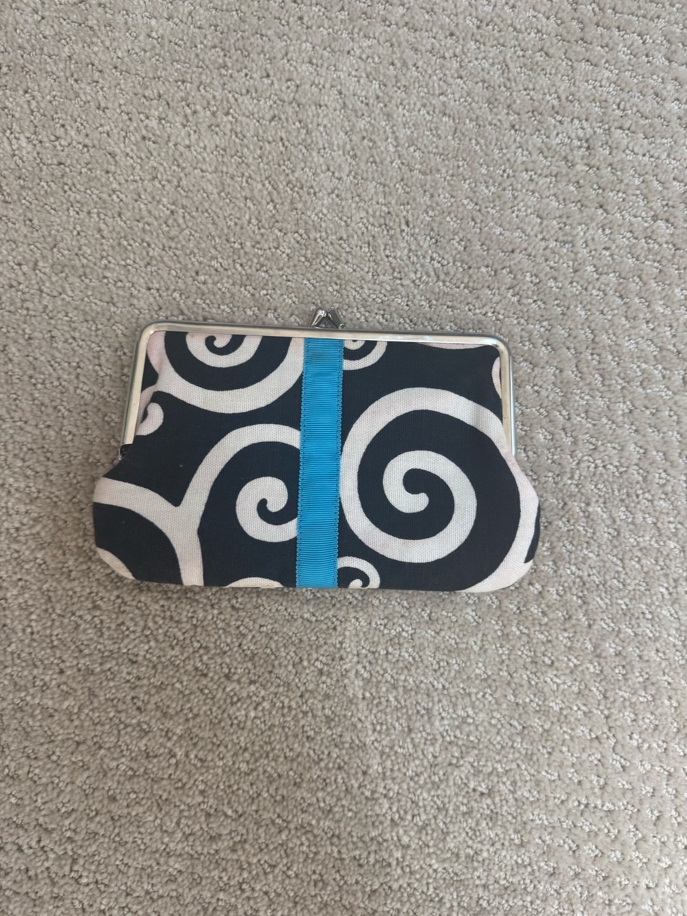 CK Bradley Blue-Accent Swirl Print Clasp Wallet - Women Bags
